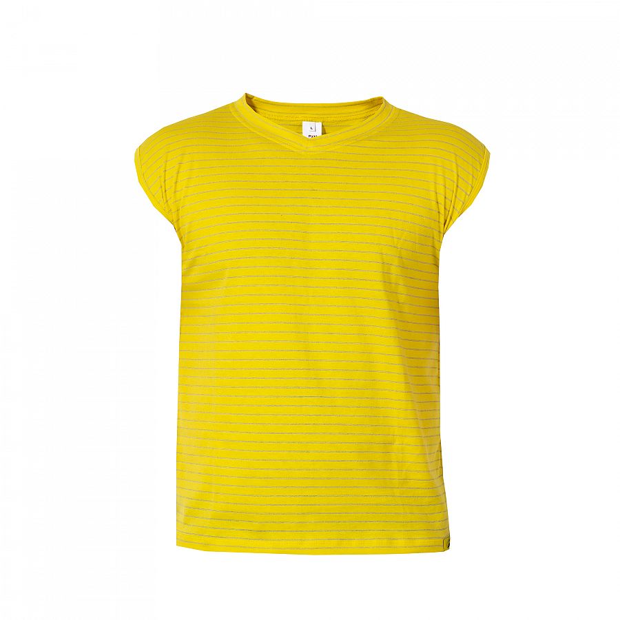 Tričko PXT Antistatic wear žluté bez rukávů "V" 160 g/m2